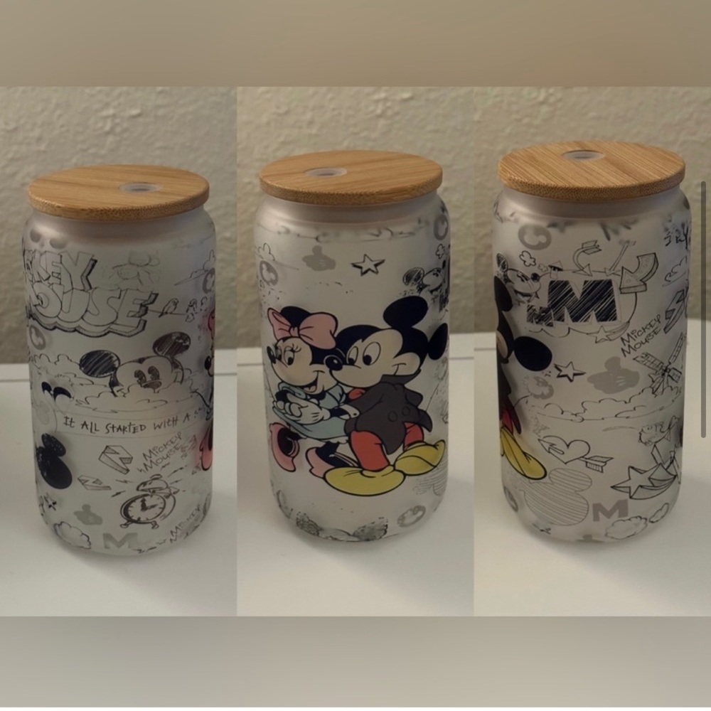 16oz frosted glass can